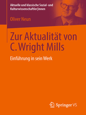cover image of Zur Aktualität von C. Wright Mills